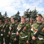 Праздничный парад в Цхинвале