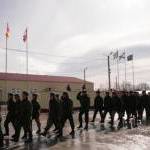 Торжественное построение на четвертой военной базе в Цхинвале