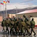 Торжественное построение на четвертой военной базе в Цхинвале